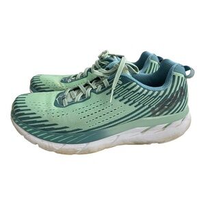 Hoka One One Women's Clifton 5 Size 10.5 Sneakers
Blue Mint Green